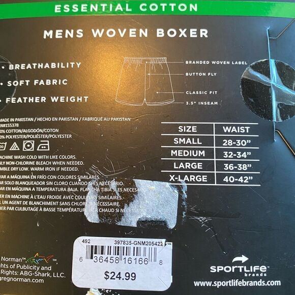 GREG NORMAN Mens Small 2 Pair Woven Boxers - Picture 6 of 6